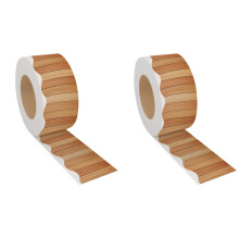 2Rouleaux Décoration Bordures Tableau À Grain De Bois