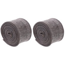2Rollen Polyester Lint Grijs Voor Kerstcadeau En DIY Knutselprojecten