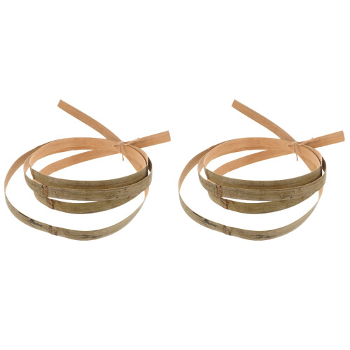2Rolls Bamboo Weaving Strip for DIY Basket Making Smooth Light Brown