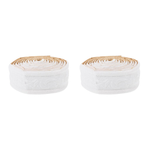 2Rolls Flexible White PVC Peel and Stick Wall Edge Trim Self-Adhesive