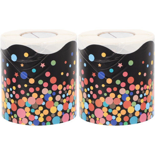 2Rolls Black Cartoon Border Stickers for Classroom Decor