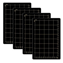6inchx8.9inch Magnetic Spacers with Card Size Grid Cutter Accessories 0.8mm Thick Black Embossing Machine Die Mats