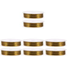 8Rolls Soft Golden Handmade Wire for Jewelry Beads and Craft Projects