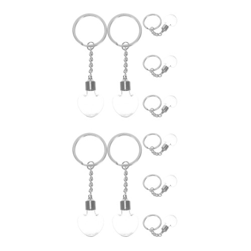 10Pcs Garrafas Pequenas De Com Chaveiro Para Acessórios