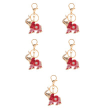 5Pcs Pingente Elefante Chaveiro