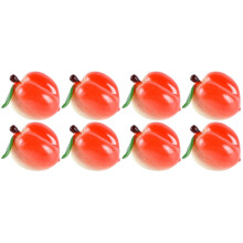 8Pcs Mini Pêssego Falso PVC Ornamento Para Fotos