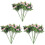 15Pcs Rosas Artificiais Cor Rosa Para Decoração Interna E Externa 1