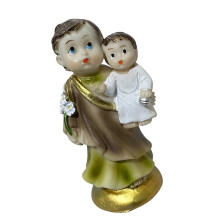 Sculpture miniature en résine fine,- Embrasser un enfant avec