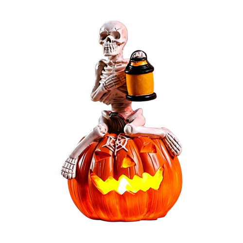 Décorations d'Halloween LED Jacks-O-Lantern Citrouilles Crâne