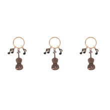 3Pcs Chaveiros Instrumentos Violino Retro Decoração
