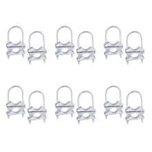 Doppelantennen Mast Klemme V-Backen Halterung Halter U Bolzen Rohr Montage Hardware 12 Sätze für Yagi WLAN Antenne, TV Antenne