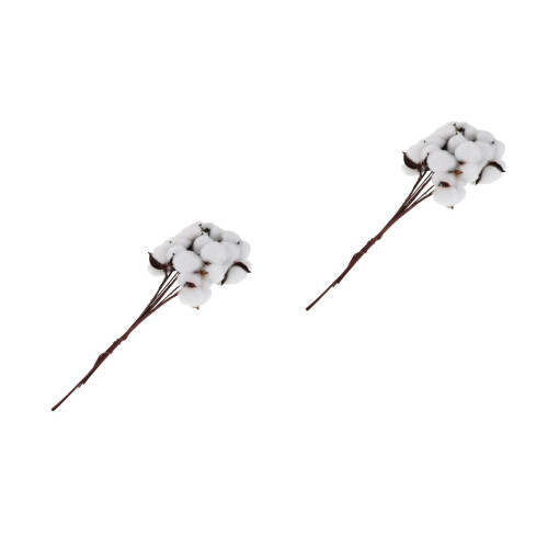 2Pcs Flores De Algodão Brancas Para Enfeite De Interior