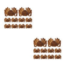 20Pcs Caranguejo Simulado Resina Café Para Decoração E Brincadeira