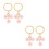 4Pcs Chaveiros Com Rosa Para , E 4
