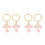 4Pcs Chaveiros Com Rosa Para , E 5