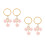 4Pcs Chaveiros Com Rosa Para , E 6
