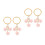 4Pcs Chaveiros Com Rosa Para , E 7
