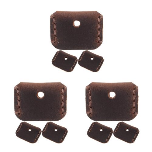 9Pcs Capas De Couro Café Para Chaves Com Design Resistente E Estiloso