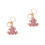 2Pcs Chaveiro Rosa Com Cristais Brilhantes De Zinco 5