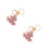 2Pcs Chaveiro Rosa Com Cristais Brilhantes De Zinco 6