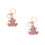 2Pcs Chaveiro Rosa Com Cristais Brilhantes De Zinco 7