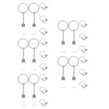 25Pcs Garrafinha Transparente Chaveiro DIY Para Decoração Bag
