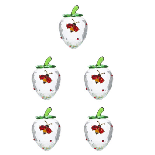 5Pcs Estatueta Cristal Colorido Para Decorar Mesas 2