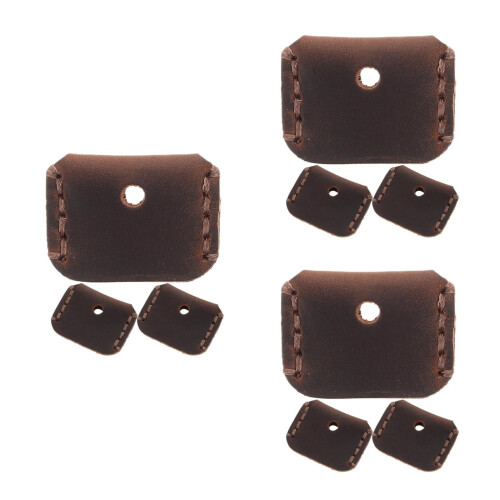 9Pcs Capas De Couro Café Para Chaves Com Design Resistente E Estiloso 1