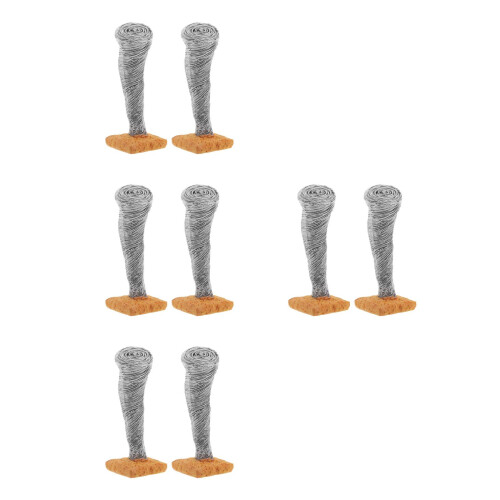 8Pcs Estatueta Resina Tornado Para Decoração De 2