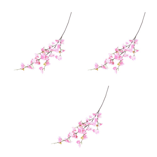 3Pcs Ramos De Flores De Artificial Rosa Para Decor 1