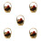 5Pcs Conjunto Mini Decorativas Portáteis Para 4