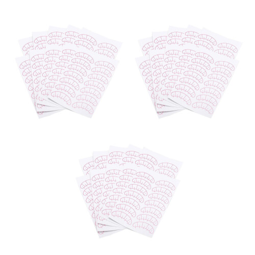 30Sheets Pink Grafted Eyelashes Stickers Practice Pads