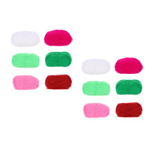 12Rolls Assorted Color Woolen Yarn Hand Knitting Wool Supplies for DIY