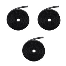 3Rolls Schwarze PU Riemenbandrolle Für DIY Taschen Und Basteln