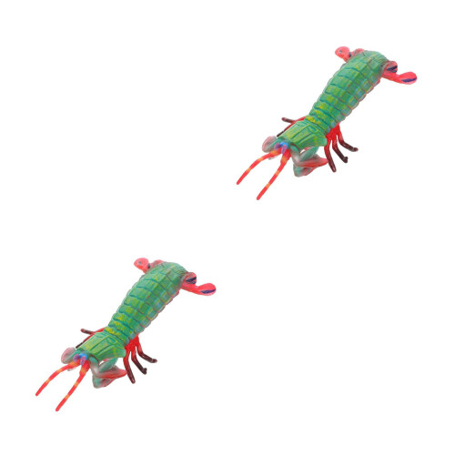 2Pcs Miniaturas De Camarão Para Brinquedo E Educação 1