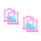 4Pcs Mini Infantil Rosa Plástico Para Decoração 2