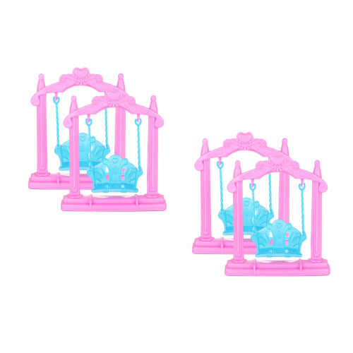 4Pcs Mini Infantil Rosa Plástico Para Decoração 1