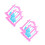 4Pcs Mini Infantil Rosa Plástico Para Decoração 3