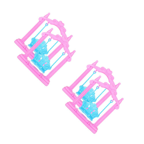 4Pcs Mini Infantil Rosa Plástico Para Decoração 2