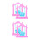 4Pcs Mini Infantil Rosa Plástico Para Decoração 4