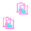 4Pcs Mini Infantil Rosa Plástico Para Decoração 6