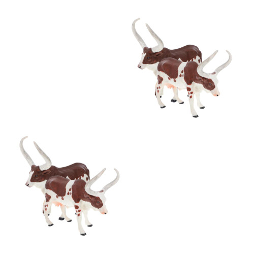 4Pcsminiaturas Realistas De Gado Para Decoração De E 2