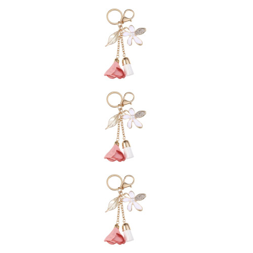 3Pcs Acessórios Rosa Para Chave Carro E Femininas 2