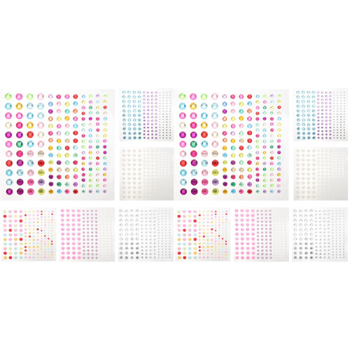 12Feuilles Stickers Autoadhésives Colorées Pour Décoration DIY