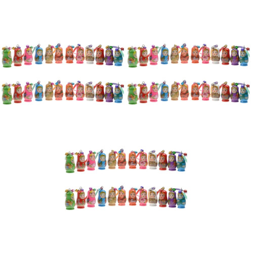 72Pcs Pingentes De Matryoshka Coloridos Para E 1