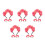 15Pcs Headband De Artificial Rosa Para Decoração E Festas 3