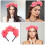 15Pcs Headband De Artificial Rosa Para Decoração E Festas 9