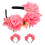 15Pcs Headband De Artificial Rosa Para Decoração E Festas 10
