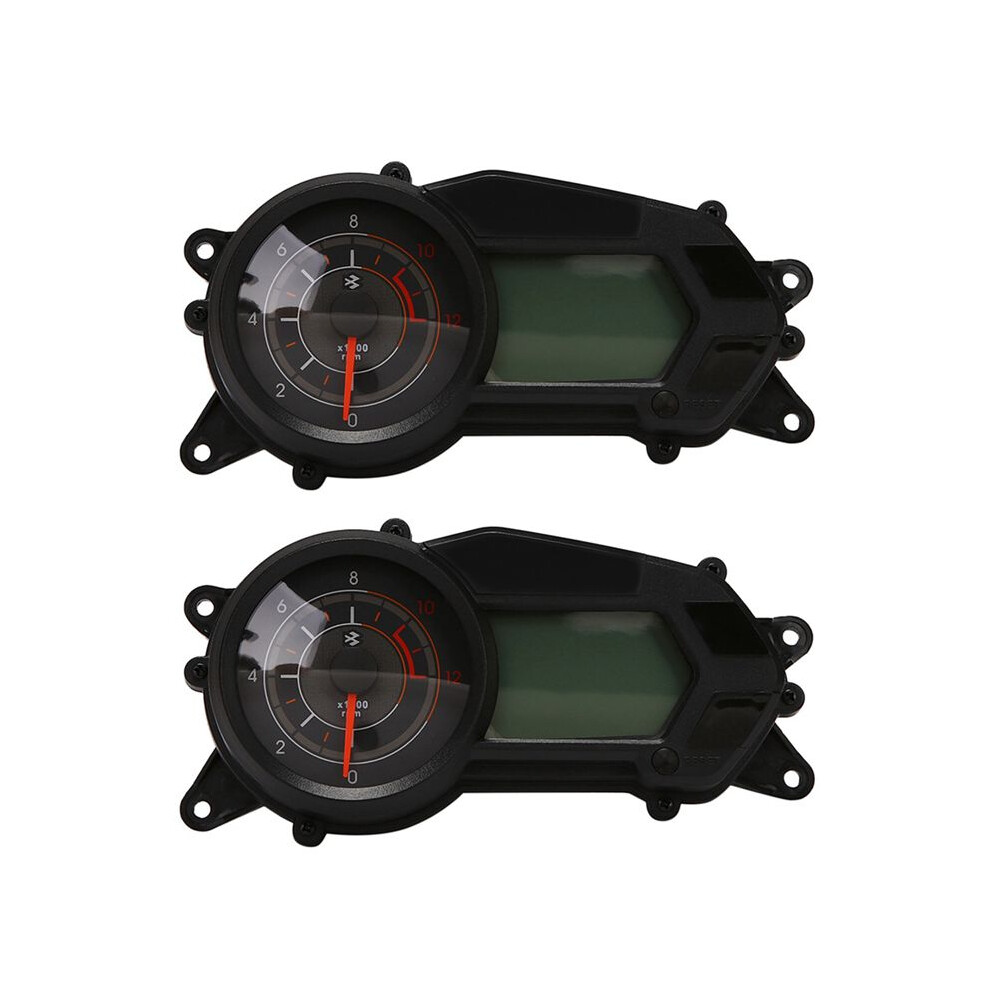 2X Motorcycle Electronic Odometer Speedometer Electronic Tachometer For Bajaj 135 Black 4711080814734