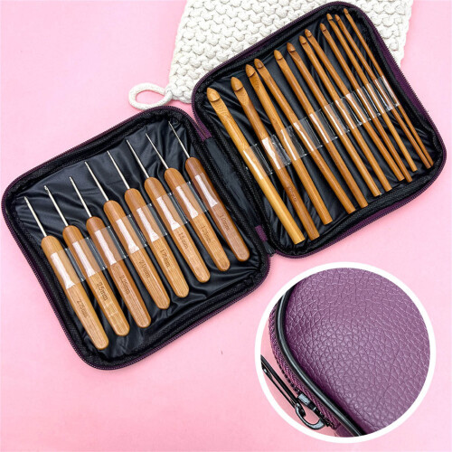 20Pcs Assorted Size Wood Knitting Hook Needle for Sweater 1